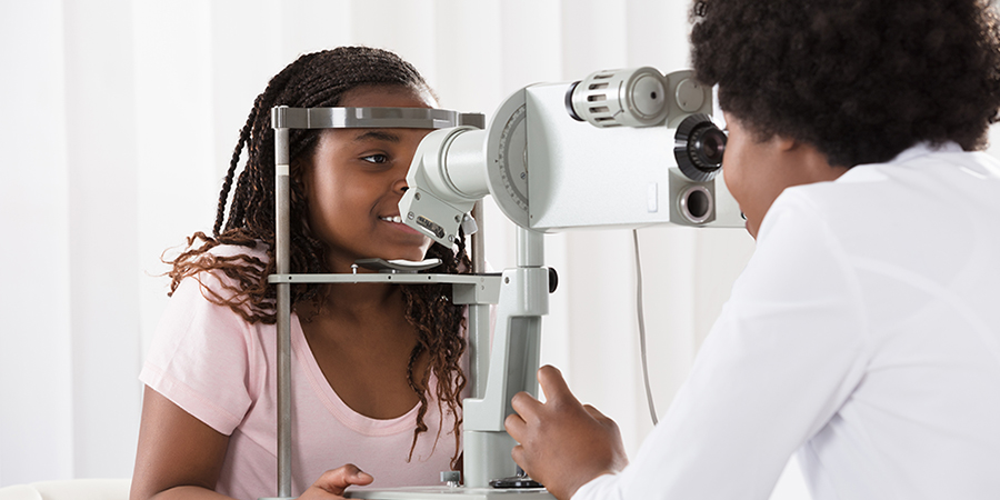 Comprehensive eye examination in progress